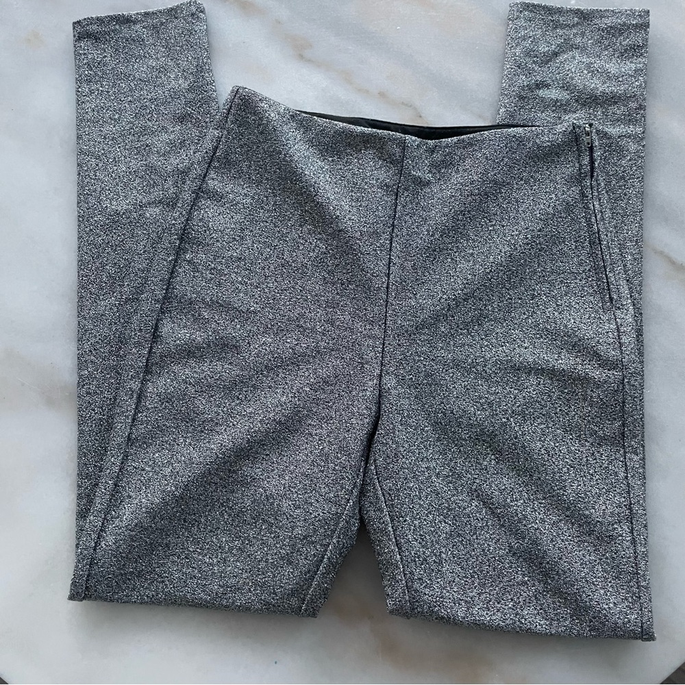 H&M silver sparkle trousers size 6